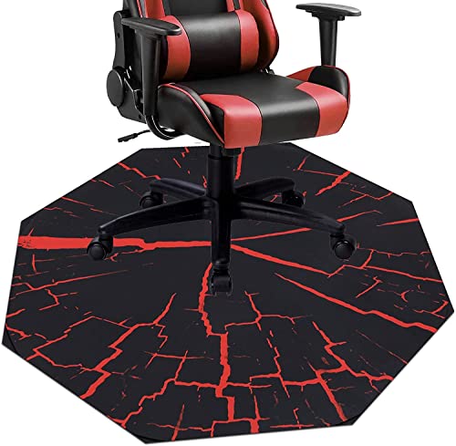 SHACOS Bodenschutzmatte Bürostuhl Unterlage 120cm Gaming Teppich Stuhlunterlage rutschfest Kratzfest Bodenschutzmatte Gaming Stuhl für Schreibtisch, Gaming von SHACOS