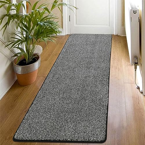 SHACOS Teppich Läufer Flur rutschfest, 60x180 cm, Schwarz, Modern, Flurläufer, Küchenteppich Waschbar, Teppichläufer für Flur, Küche,Wohnzimmer, Eingang SHACOS Teppich Läufer Flur rutschfest, 60x180 cm, Schwarz, Modern, Flurläufer, Küchenteppich Waschbar, Teppichläufer für Flur, Küche,Wohnzimmer, Eingang von SHACOS
