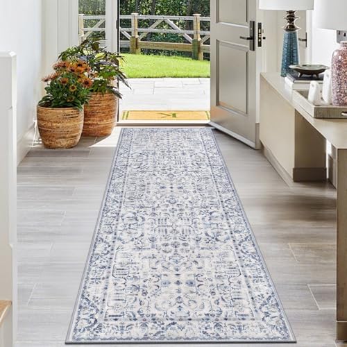 SHACOS Teppich Läufer rutschfest 60x180 cm, Blau, Teppichläufer Flur Boho Flurläufer Waschbar, Küchenteppich, Teppich Läufer für Küche, Flur, Wohnzimmer, Schlafzimmer SHACOS Teppich Läufer rutschfest 60x180 cm, Blau, Teppichläufer Flur Boho Flurläufer Waschbar, Küchenteppich, Teppich Läufer für Küche, Flur, Wohnzimmer, Schlafzimmer von SHACOS