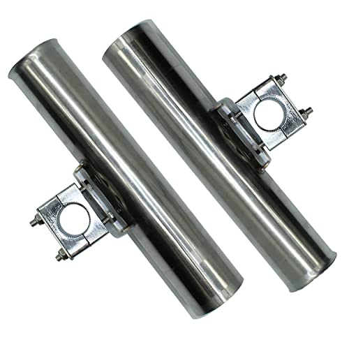 Rutenhalter Einstellbar Edelstahl Angelrute Racks Angelrutenhalter Stabil 360 Grad Drehbar und einfach stellbar für Boot Kajak Yachten Fischerboot (2 STK) von SHADDOCK