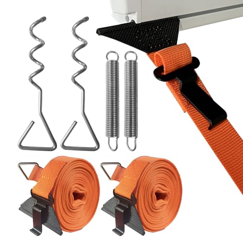 SHADEPLUS Sturmband markise,Sturmband für vorzelt,Sturmsicherung vorzelt,Sturmband,Sturmbänder für markisen,2 Verbindungsmethoden, die für die meisten Wohnmobil-Marken geeignet sind (Thule, Fiamma) von SHADEPLUS