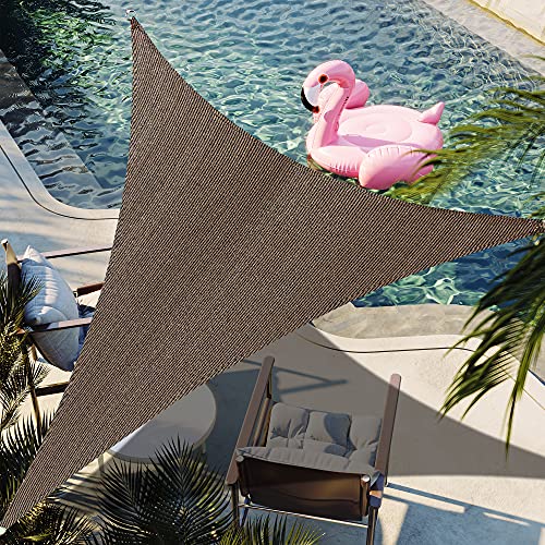 SHADESPEARE Sonnensegel, dreieckig, 3 x 3 x 3 m, strapazierfähig, UV-Schutz, Braun von SHADESPEARE
