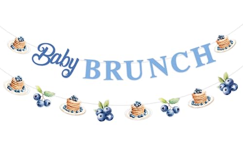 SHADOAMP Blaubeer-Babyparty-Dekorationen, Blueberry Baby Brunch Banner Berry Sweet Themed Garland DIY Handwerk für Berry Sweet Baby Shower Blueberry 1. Geburtstag Dekorationen von SHADOAMP