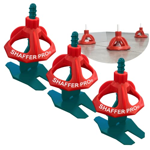 Fliesen Nivelliersystem I 100 zughauben + 200 gewindelaschen 2mm I SHAFFER PRO I Fliesenverlegehilfe-Set | Fliesen 3mm -19mm | Keile für bodenfliesen | verlegehilfe | nivelierset wand fugenbreite von SHAFFER PRO