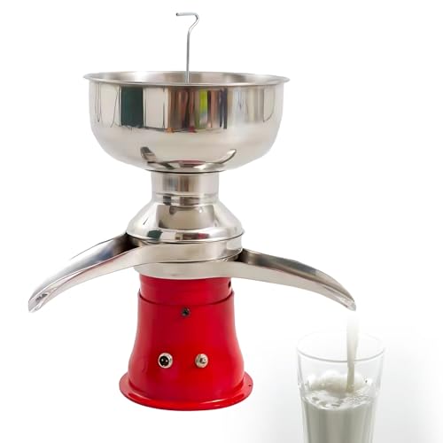 SHAHRYAR Kuh-Rahmseparator,Elektrischer Milchabscheider,Milchcremetrenner,30 W, 5 L Behälterkapazität,Edelstahl 304, 9800–11000 U/Min,Zur Trennung Von Sahne Und Magermilch von SHAHRYAR