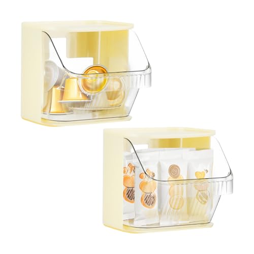 SHAIDOJIO 2 Teebox, Acryl Teebeutel Aufbewahrung für Kaffee Kapsel, Klarer Teeboxen für Teebeutel, Gelb Tee Aufbewahrung, Stapelbare Offene Schubladen Teeaufbewahrung für Creamer Kaffee Tasche Kapsel SHAIDOJIO 2 Teebox, Acryl Teebeutel Aufbewahrung für Kaffee Kapsel, Klarer Teeboxen für Teebeutel, Gelb Tee Aufbewahrung, Stapelbare Offene Schubladen Teeaufbewahrung für Creamer Kaffee Tasche Kapsel von SHAIDOJIO