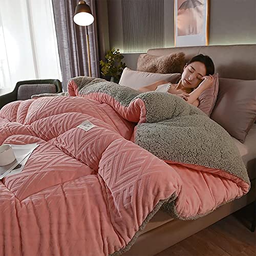 SHAIRMB Bedding Bettdecke - Warm Zudecke Wintersteppdecke, Superweicher Flanell + Lammsamtstoff, Verdickte Warme Steppdecke, Steppbettdecke für alle Jahreszeiten,D,1.5m*2m(2.5kg) von SHAIRMB