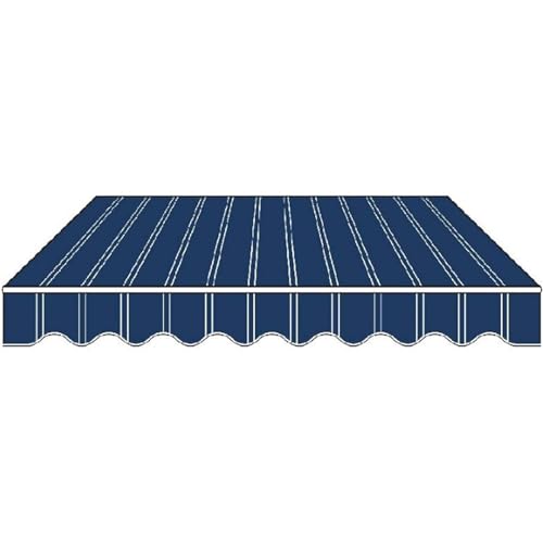 Gestreifter Markisenstoff Ersatz, Austausch der Markise Plane, Einziehbar Markisen-Ersatzstoff, Terrassentürfenster Sonnenschutz-Segeltuch, PVC-Oxford-Stoff,C,13x11.5ft(4 * 3.5m) von SHAIRMB