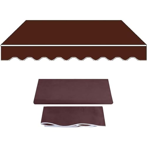 Markisenstoff, Einziehbar Terrassenmarkise Ersatzstoff, Terrassentürfenster Sonnenschutz-Segeltuch, Austausch des Markisenstoffs, PVC-Oxford-Stoff ohne Rahmen,A,13x6.5ft(4 * 2m) von SHAIRMB