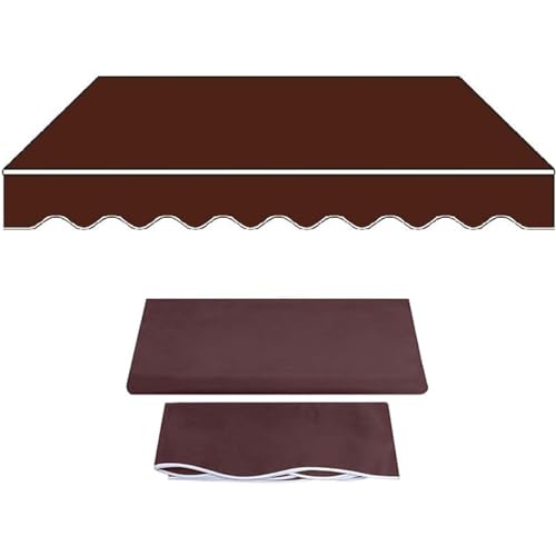 Markisenstoff, Einziehbar Terrassenmarkise Ersatzstoff, Terrassentürfenster Sonnenschutz-Segeltuch, Austausch des Markisenstoffs, PVC-Oxford-Stoff ohne Rahmen,A,6.6x5ft(2 * 1.5m) von SHAIRMB