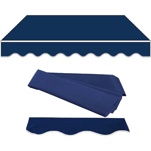 Markisenstoff, Einziehbar Terrassenmarkise Ersatzstoff, Terrassentürfenster Sonnenschutz-Segeltuch, Austausch des Markisenstoffs, PVC-Oxford-Stoff ohne Rahmen,B,19.6x6.5ft(6 * 2m) von SHAIRMB