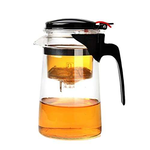 SHAIYOU Teekanne Glas,Glas Teebereiter Mit Sieb Und Deckel,Gläsernes Teeei Für Schwarzen Tee Grüner Tee Fruchttee (750ML) von SHAIYOU