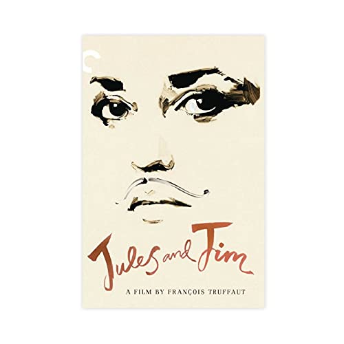 1962 Französisches romantisches Drama Jules Et Jim Filmposter Leinwandkunst Dekor Druck Bild Gemälde für Wohnzimmer Schlafzimmer Dekoration Unframe:50 × 75 cm von SHAMAO