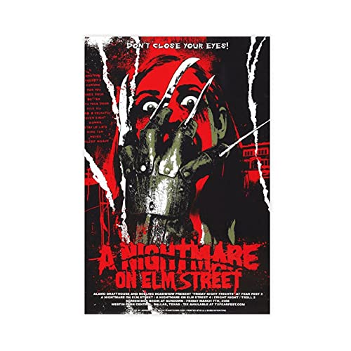 1984 American Horror A Nightmare on Elm Street Filmposter Leinwand Poster Schlafzimmer Dekor Sport Landschaft Büro Raumdekor Geschenk Ungerahmt: 30 x 45 cm von SHAMAO