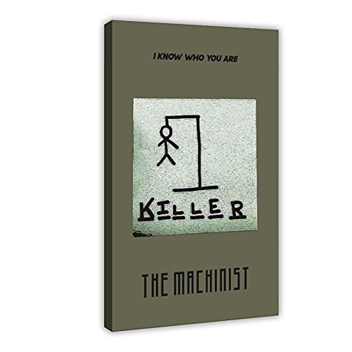 2004 Klassischer Horror-Thriller, The Machinist-Filmposter, Leinwandbild, Wandkunst, Dekoration, Bild, Gemälde für Wohnzimmer, Schlafzimmer, Dekoration, Rahmen: 30 x 45 cm von SHAMAO