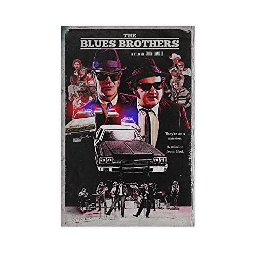 American Comedy The Blues-Brothers Filmposter Leinwand Poster Schlafzimmer Dekor Sport Landschaft Büro Raum Dekor Geschenk Unframe:30 × 45 cm von SHAMAO
