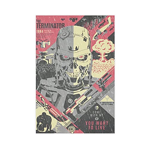 Vintage Classic The Terminator 1984 Retro Filmposter Leinwand Poster Schlafzimmer Dekor Sport Landschaft Büro Raumdekor Geschenk Ungerahmt: 30 × 45 cm von SHAMAO