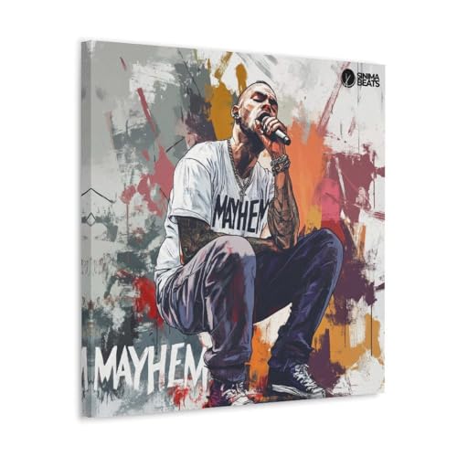 Mayhem Instrumental Eminem Style Orchestral Rap Beat – SINIMA BEATS Wandkunst Bilddruck Moderne Familienzimmer Dekor 24x24inch(60x60cm) von SHAMWZ