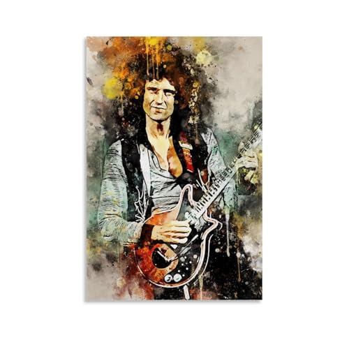 SHAMWZ Guitarist Brian Harold May Poster Dekorative Malerei Leinwand Wandkunst Wohnzimmer Poster Schlafzimmer Malerei 08x12inch(20x30cm) von SHAMWZ