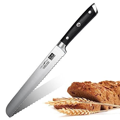 SHAN ZU Brotmesser Messer Wellenschliff Küchenmesser Edelstahl 20 cm - CLASSIC Series von SHAN ZU