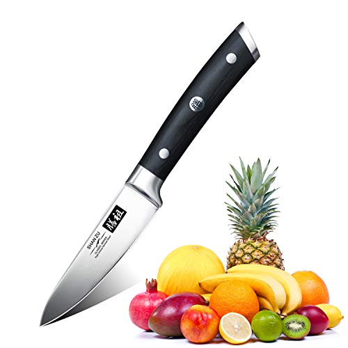 SHAN ZU Schälmesser, Spickmesser Gemüsemesser Küchen Messer Klein Edelstahl Obstmesser 9.5CM - Classic Series von SHAN ZU