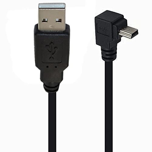 SHANFEILU 90 Grad Mini USB Kabel Winkel Mini 5pin USB B Stecker auf USB 2.0 Stecker Datensynchronisation Ladekabel für GPS Dash Cam Black Up Winkel 4,9FT von SHANFEILU