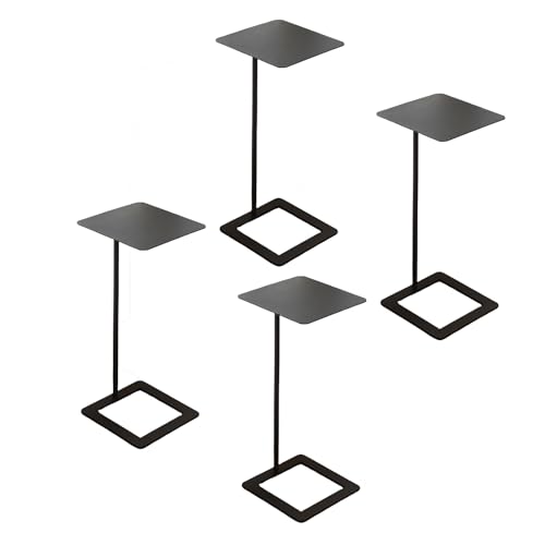70cm Hoher Beistelltisch for Couch(4er Pack), Eisenmaterial & Kunststoffspritzverfahren, moderner Couchtisch, geeignet for kleine horizontale, Wohnzimmer, Balkon, Arbeitszimmer, Büro(Black) von SHANGDAOYU