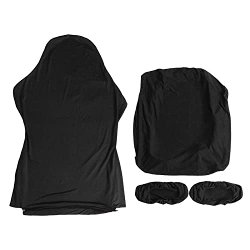 Stretch Swivel Gaming Racing Stuhlbezug Computerstuhl Sitzbezug Abnehmbar Waschbar mit 1 Paar Armlehnenbezug passend für Bürostuhl, Drehstuhl (Schwarz) von SHANGHh