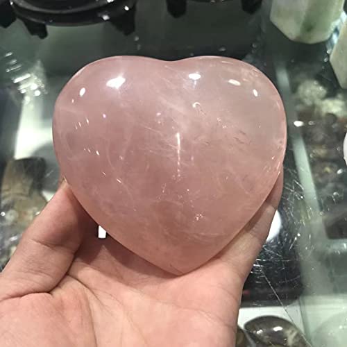 SHANGMAOYO 1pc Natürlicher rosafarbener Kristallherzförmiger Dekorations-Heilkristallstein Naturstein Bergkristall (Size : 55MM) von SHANGMAOYO