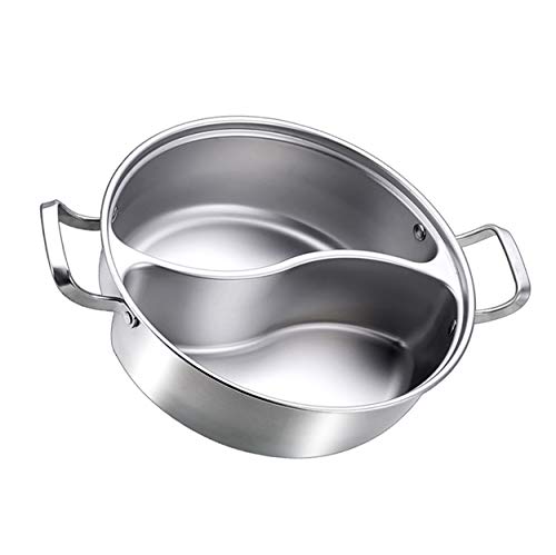 Shabu Hot Pot aus 304 Edelstahl, integriertes, auslaufsicheres, doppelseitiges Suppenkochgeschirr, dicker Mandarinententopf mit großem Fassungsvermögen, Suppentopf mit Glasdeckel Suppentöpfe Shabu Hot Pot aus 304 Edelstahl, integriertes, auslaufsicheres, doppelseitiges Suppenkochgeschirr, dicker Mandarinententopf mit großem Fassungsvermögen, Suppentopf mit Glasdeckel Suppentöpfe von SHANGMAOYO