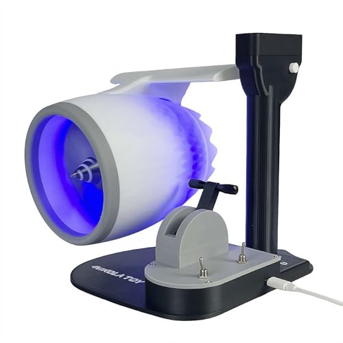Desktop-USB-Turbojet-Lüfter, 2-in-1-Jet-Engine-Lüfter, motorförmiger tragbarer Luftbefeuchter, tragbarer Turbo-Motor, Desktop-USB-Turbofan-Turbinenmotor-Ventilator für das, für Home Office (Blau) von SHANGYU