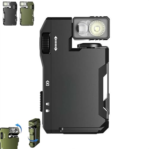 G5 Wiederaufladbare EDC-Taschenlampe, magnetische Mini-Taschenlampe, tragbare flache Taschenlampen, 400 Lumen, Dual-Lichtquellen, Mini-Taschenlampe mit RGB-Licht, für Outdoor, Camping, Zuhause von SHANGYU