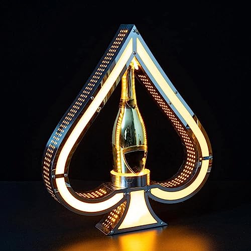 GlowBar Wiederaufladbare Farbe blinkender Armand De Brignac Champagner Glorifier Presenter LED Ace Spade VIP Display Wandzubehör für LED-Display Wand Ass Ständer Acryl Champagner Schild Service Fre von SHANGYU