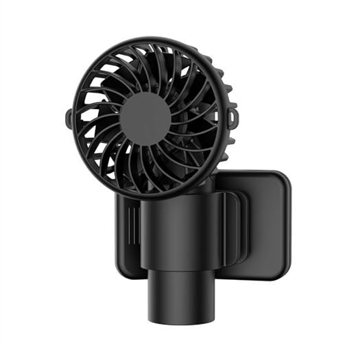 SHANGYU 10000 mAh Clip-on-Ventilator, wiederaufladbar, tragbarer Clip-on-Ventilator, geräuscharmer Schreibtischventilator mit Clip, ideal, Mini-Schreibtischventilator, Tischventilator (Schwarz) von SHANGYU
