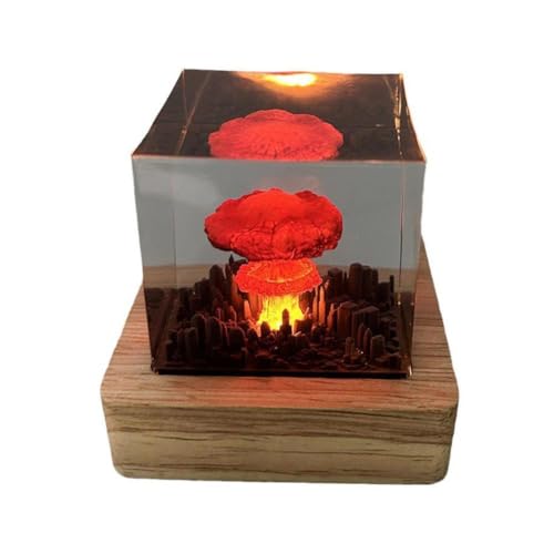 SHANGYU Nuclear Explosion Bomb Pilz Wolke Lampe, Pilz Wolke Nuclea Explosives Nachtlicht, 3D Pilz Wolke Explosion Nachtlicht, Nukleare Explosion Modell Dimmbare Lampe LED Art Decor von SHANGYU