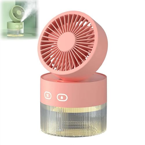 Tragbarer Luftkühler, 350 ml persönlicher Kühlventilator und kleiner Luftbefeuchter, Luftbefeuchter und Ventilator mit USB-Ladefunktion für den Schreibtisch, Luftbefeuchter-Wasserventilator (Rosa) Tragbarer Luftkühler, 350 ml persönlicher Kühlventilator und kleiner Luftbefeuchter, Luftbefeuchter und Ventilator mit USB-Ladefunktion für den Schreibtisch, Luftbefeuchter-Wasserventilator (Rosa) von SHANGYU