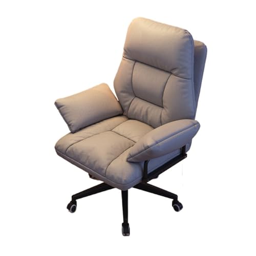 SHANHENGYUN Ergonomischer Bürostuhl mit Fußstütze, Gaming-Stuhl, moderner Akzent-Schreibtischstuhl für Schlafzimmer, Wohnzimmer und Heimbüro, Grau (Grau, A) von SHANHENGYUN