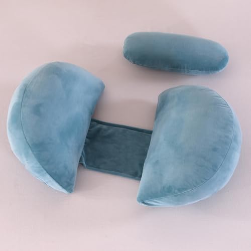 SHANNA Neu Schwangerschaftskissen Einstellbar, Komfortkissen Erwachsene, Ganzkörperkissen, Stützkissen Body Pillow, Stillkissen Körperkissen Abnehmbar Waschbar(Blau) von SHANNA