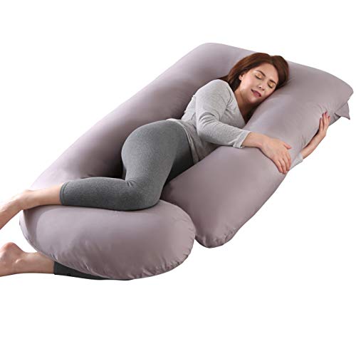 SHANNA Schwangerschaftskissen Seitenschläferkissen Stillkissen U Förmiges XXL Stützkissen 70 * 145CM Gross Körperkissen mit Abnehmbarem und Waschbarem Bezug, U-Form Pregnancy Body Pillow von SHANNA