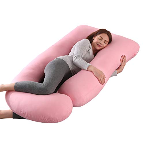 SHANNA Schwangerschaftskissen Seitenschläferkissen Stillkissen U Förmiges XXL Stützkissen 70 * 145CM Gross Körperkissen mit Abnehmbarem und Waschbarem Bezug, U-Form Pregnancy Body Pillow von SHANNA