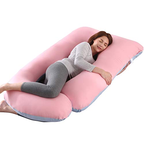 SHANNA Schwangerschaftskissen Seitenschläferkissen Stillkissen U Förmiges XXL Stützkissen 70 * 145CM Gross Körperkissen mit Abnehmbarem und Waschbarem Bezug, U-Form Pregnancy Body Pillow von SHANNA