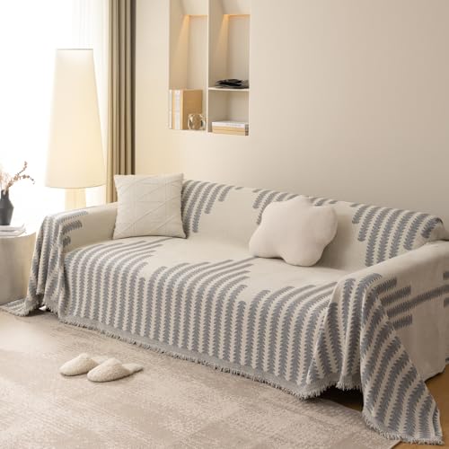 SHANNA Streifen Sofa Überwurfdecke 1/2/3/4 Sitzer, Chenille Ganzjährig Nutzbar Sofabezug L Form U Ecksofa Große Sofa Überzug, Vielseitige Sofaüberwurf Couch Überzug Sofa Cover Futonbezug mit Quaste SHANNA Streifen Sofa Überwurfdecke 1/2/3/4 Sitzer, Chenille Ganzjährig Nutzbar Sofabezug L Form U Ecksofa Große Sofa Überzug, Vielseitige Sofaüberwurf Couch Überzug Sofa Cover Futonbezug mit Quaste von SHANNA