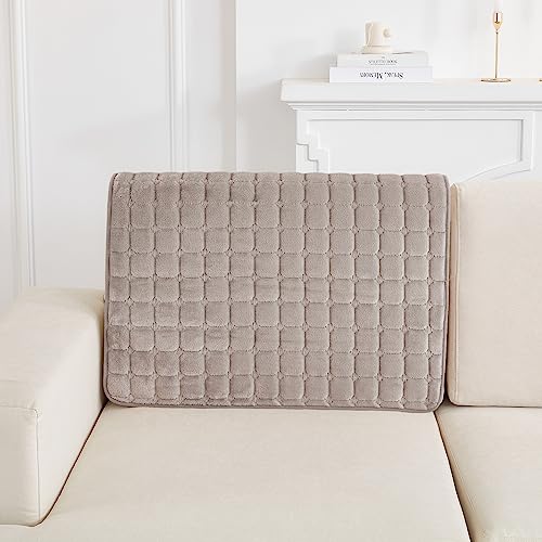 Samt Sofabezug 1 2 3 4 Sitzer Sofabezüge Couchbezug L Form Ecksofa Sofa Couch Überwurfdecke, Sofahusse Sofaüberwürfe rutschfest Sofa Abdeckung (Beige, 90 * 90cm Stückweise Verkauft) von SHANNA