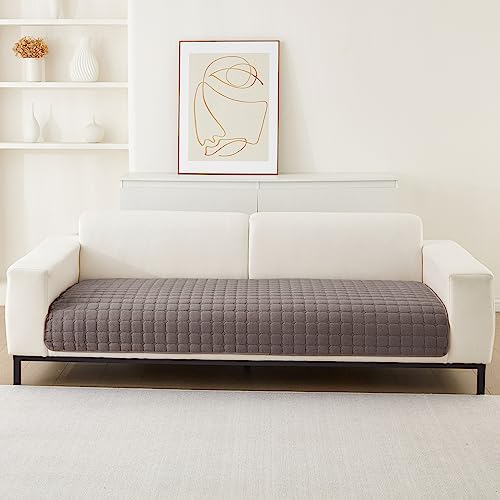 Samt Sofabezug 1 2 3 4 Sitzer Sofabezüge Couchbezug L Form Ecksofa Sofa Couch Überwurfdecke, Sofahusse Sofaüberwürfe rutschfest Sofa Abdeckung (Braun, 70 * 150cm Stückweise Verkauft) von SHANNA