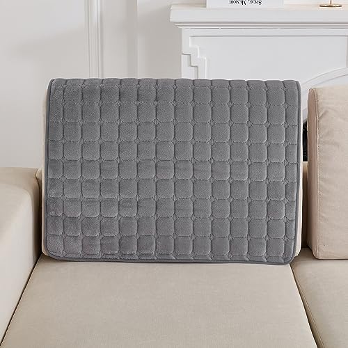 Samt Sofabezug 1 2 3 4 Sitzer Sofabezüge Couchbezug L Form Ecksofa Sofa Couch Überwurfdecke, Sofahusse Sofaüberwürfe rutschfest Sofa Abdeckung (Dary Gray, 90 * 90cm Stückweise Verkauft) von SHANNA