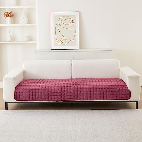 Samt Sofabezug 1 2 3 4 Sitzer Sofabezüge Couchbezug L Form Ecksofa Sofa Couch Überwurfdecke, Sofahusse Sofaüberwürfe rutschfest Sofa Abdeckung (Rot, 70 * 150cm Stückweise Verkauft) von SHANNA