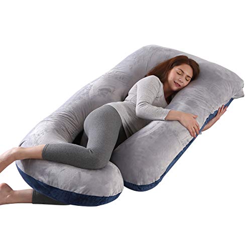 SHANNA Schwangerschaftskissen U Förmiges XXL,Gross Stillkissen Seitenschläferkissen, U Form Körperkissen mit Abnehmbarem und Waschbarem Bezug,70 * 145CM Pregnancy Pillows von SHANNA