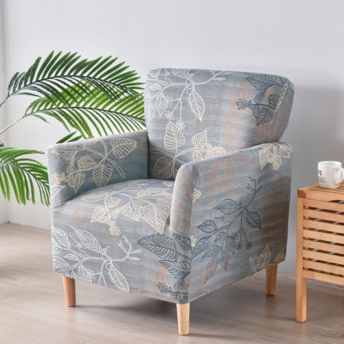 Stretchhussen für Bankett-Stuhl: 1 Stück, modern, luxuriös, bedruckt, superweich, waschbar, für Einzelsessel, Couchbezug mit Armlehnen, freundlich für Kinder, Haustiere (F-Jacquard) von SHANNA