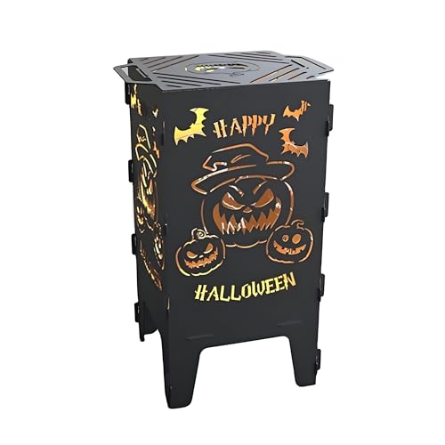 Tragbare Halloween-Feuerstelle aus Cortenstahl - Faltbare Feuerschale für Garten, Camping & Terrasse. Mit Abdeckung & optimierter Luftzufuhr. Perfekt für gemütliche Abende mit Lagerfeuer-Atmosphäre Tragbare Halloween-Feuerstelle aus Cortenstahl - Faltbare Feuerschale für Garten, Camping & Terrasse. Mit Abdeckung & optimierter Luftzufuhr. Perfekt für gemütliche Abende mit Lagerfeuer-Atmosphäre von SHANRENSAN