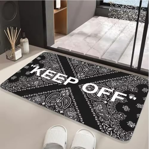 Halten Sie Sich Von Bereich Teppiche Bodenmatte Schwarz Und Weiß Teppich Türmatte Teppich Für Bett Sofa Dekoration Schützen Sie Ihren Persönlichen Raum 80X120Cm Halten Sie Sich Von Bereich Teppiche Bodenmatte Schwarz Und Weiß Teppich Türmatte Teppich Für Bett Sofa Dekoration Schützen Sie Ihren Persönlichen Raum 80X120Cm von SHAOPENGA